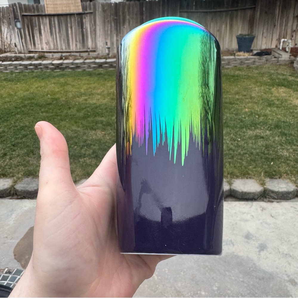 Starbucks Fall 2020 Navy Iridescent Double Wall Ceramic Tumbler 12 oz Coffee Mug - Picture 4 of 13